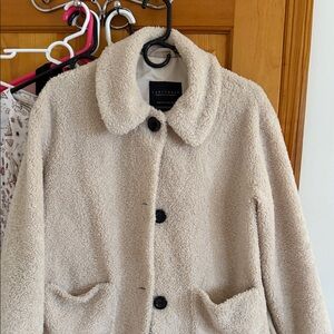 Sanctuary Cream Teddy Button-Up Coat